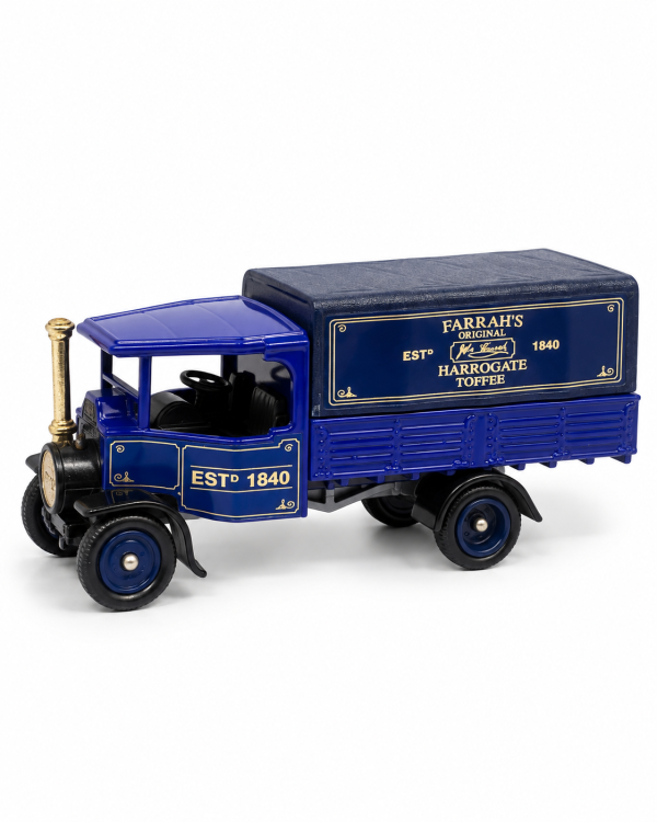 Lledo Vintage Farrah's Original Harrogate Toffee Delivery Truck – Blue Diecast Model