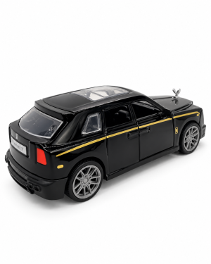 Luxury Black Wagon Model on White Black Luxury SUV Diecast Model Car