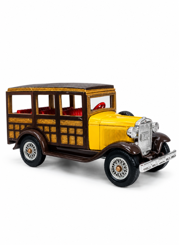 Vintage Yellow Woody Toy Car Matchbox Models of Yesteryear Y-21 1930 Ford Model ‘A’ Woody Wagon Diecast Car